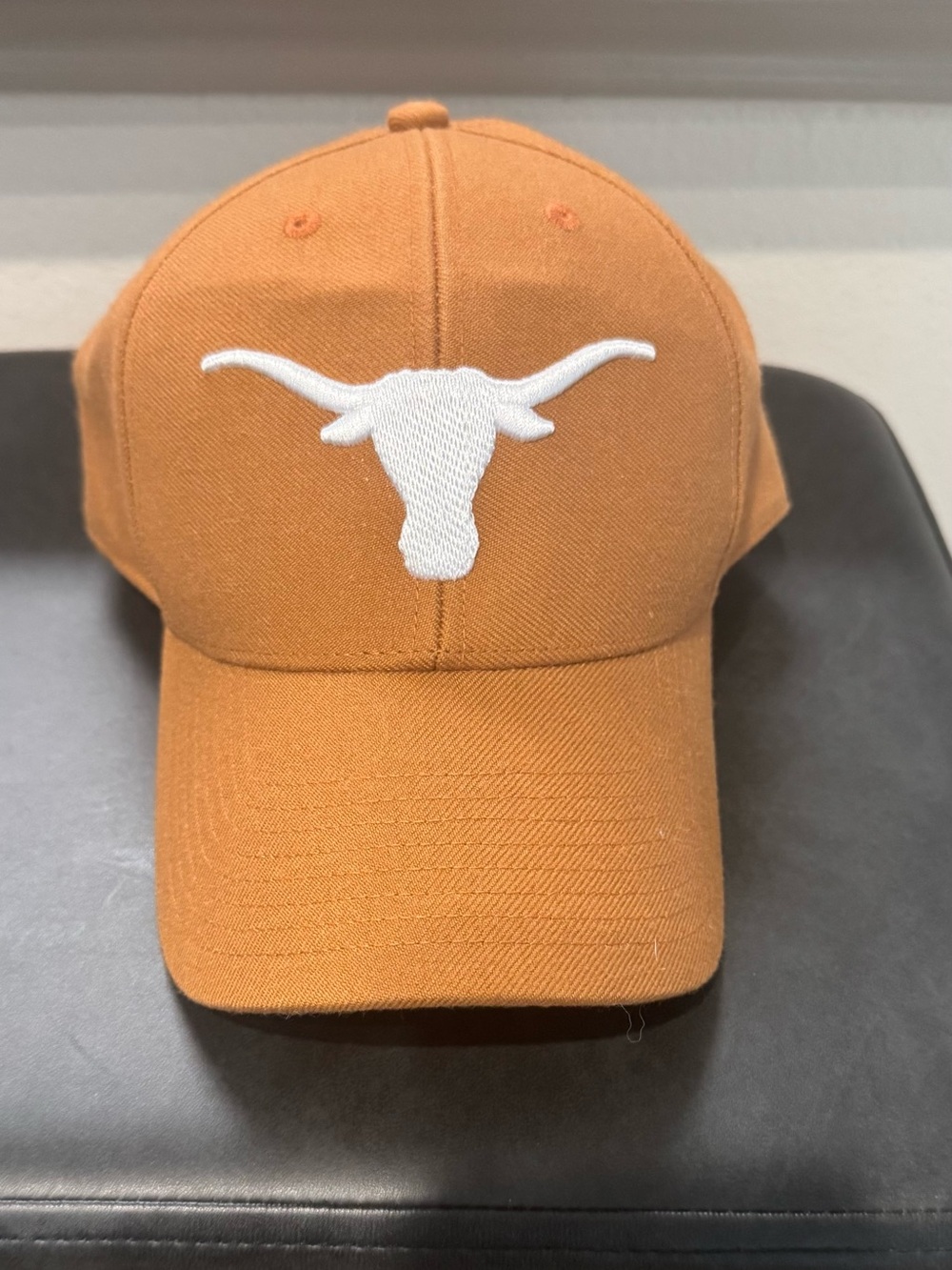 Orange Baseball Cap with White Horn Logo